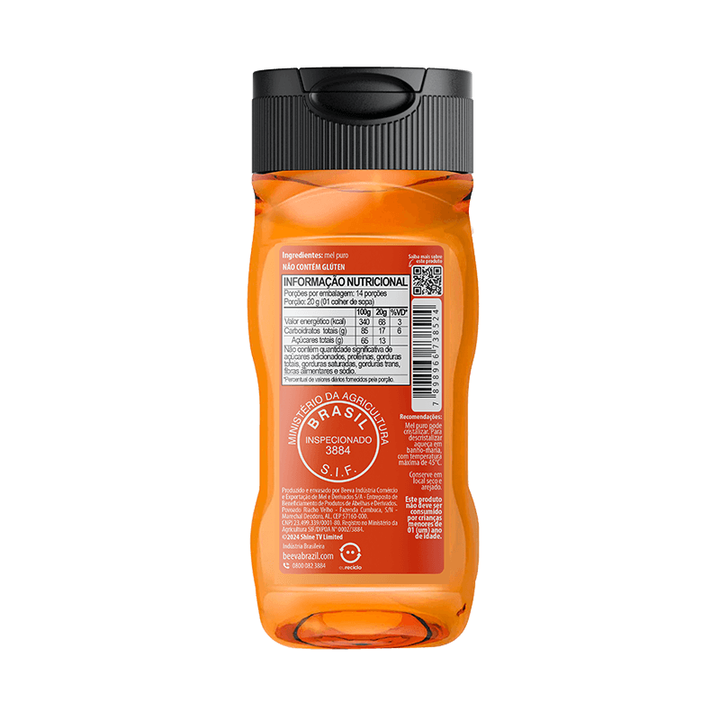 Mel Caatinga Juazeiro Bisnaga 280g verso