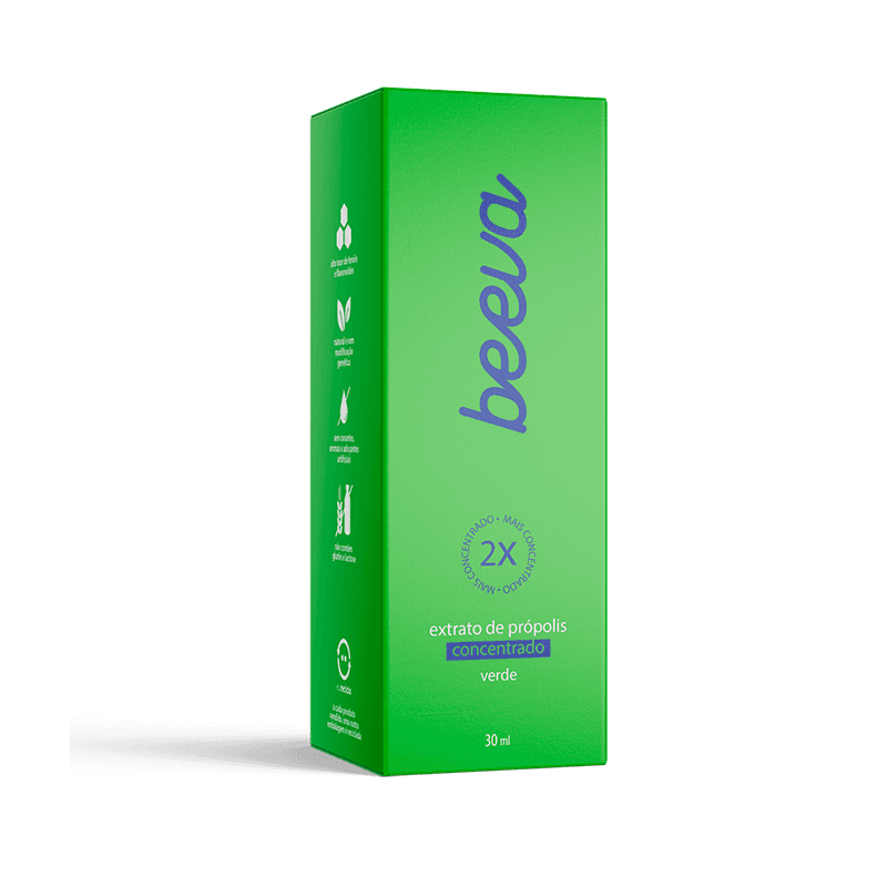 Caixa do Extrato de Própolis Verde 22% Beeva