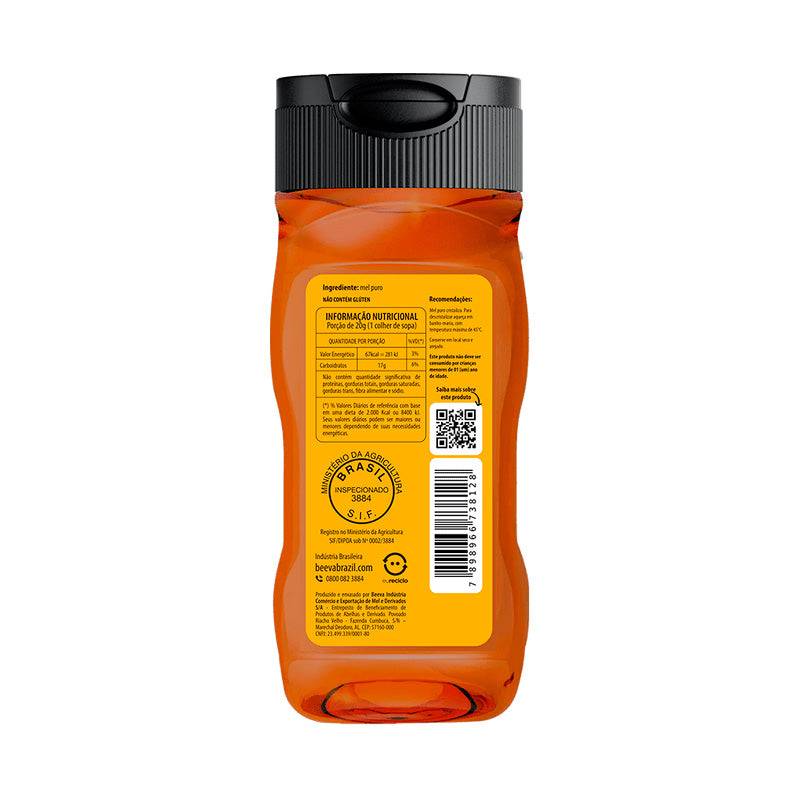 Verso da bisnaga de Mel Silvestre 280g Beeva