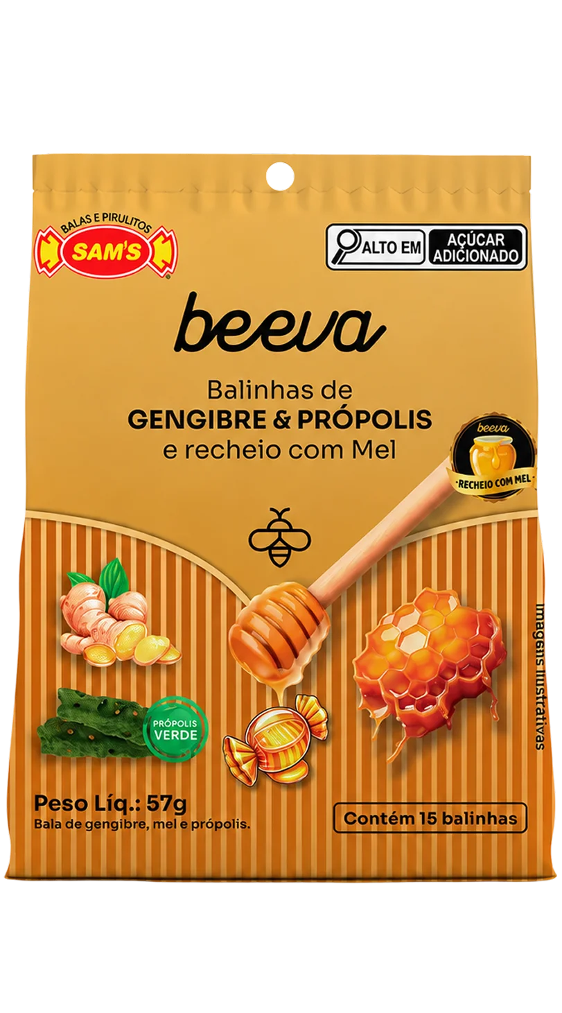Balinha de Gengibre & Própolis recheada
