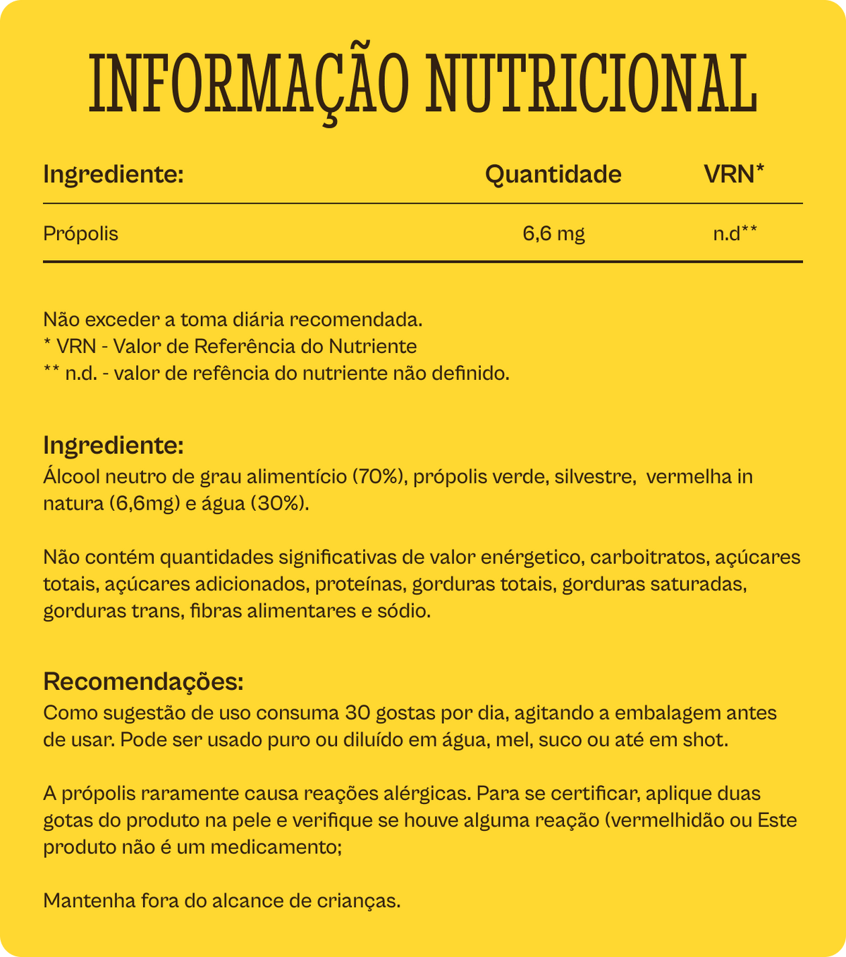 Informação nutricional