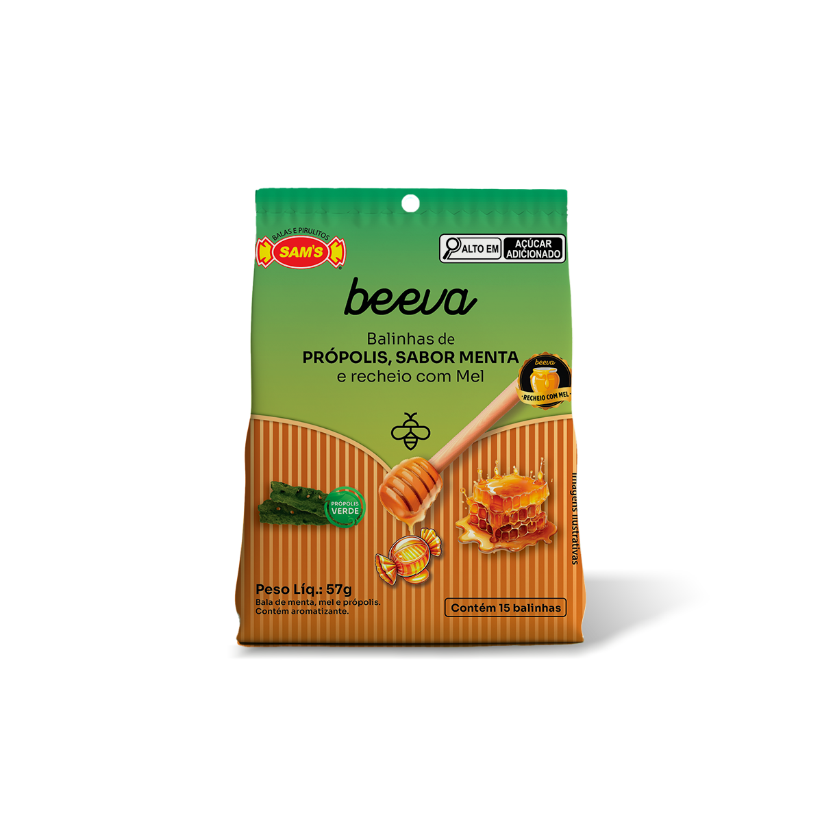 Balinha - Menta & Própolis com Recheio de Mel